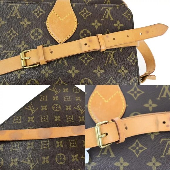 LOUIS VUITTON Cartouchiere MM Shoulder Bag Monogram Leather Brown - Picture 13 of 16